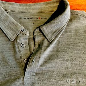 Men’s XL John Varvatos Polo Grey Gray great shape!